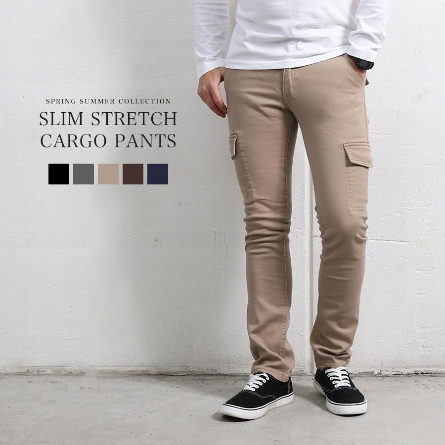 カーゴパンツ メンズ ストレッチ スリム スキニー スリムカーゴ ミリタリー 春 夏 秋 冬 宅配便 S Pts ディライト 通販 Yahoo ショッピング