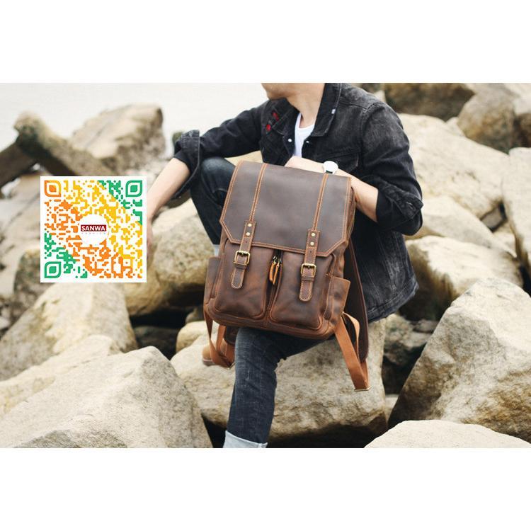 リュック　メンズ　リュックサック 本革　牛革　デイパック　ビジネス　バックパック　レザー　通勤通学　旅行　出張　アウトドア　自転車鞄　カバン　男女兼用 iPad 人気