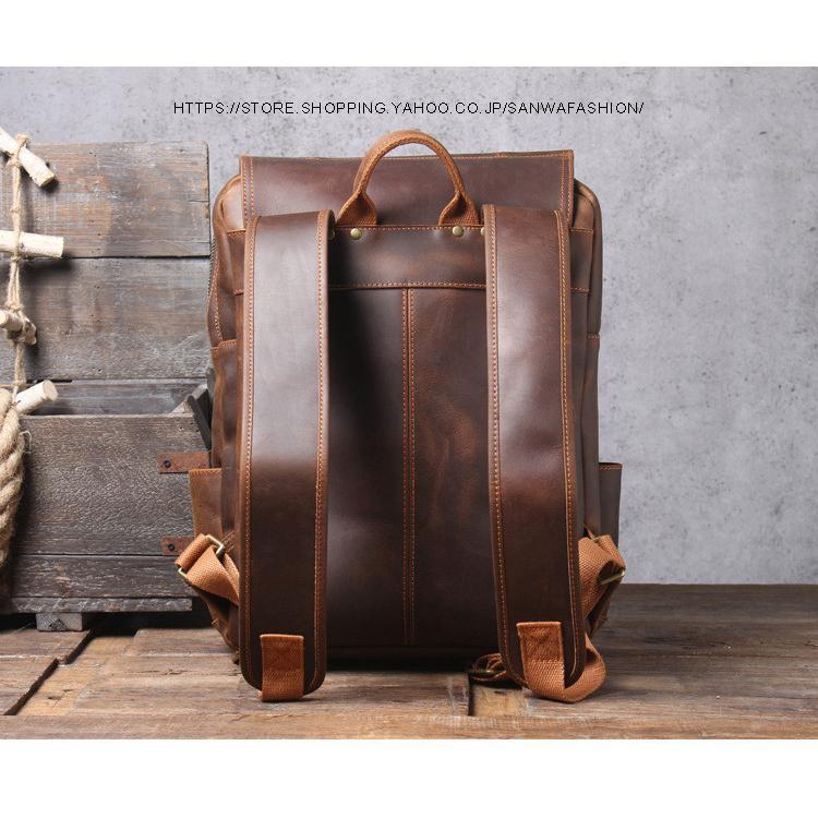 リュック　メンズ　リュックサック 本革　牛革　デイパック　ビジネス　バックパック　レザー　通勤通学　旅行　出張　アウトドア　自転車鞄　カバン　男女兼用 iPad 人気