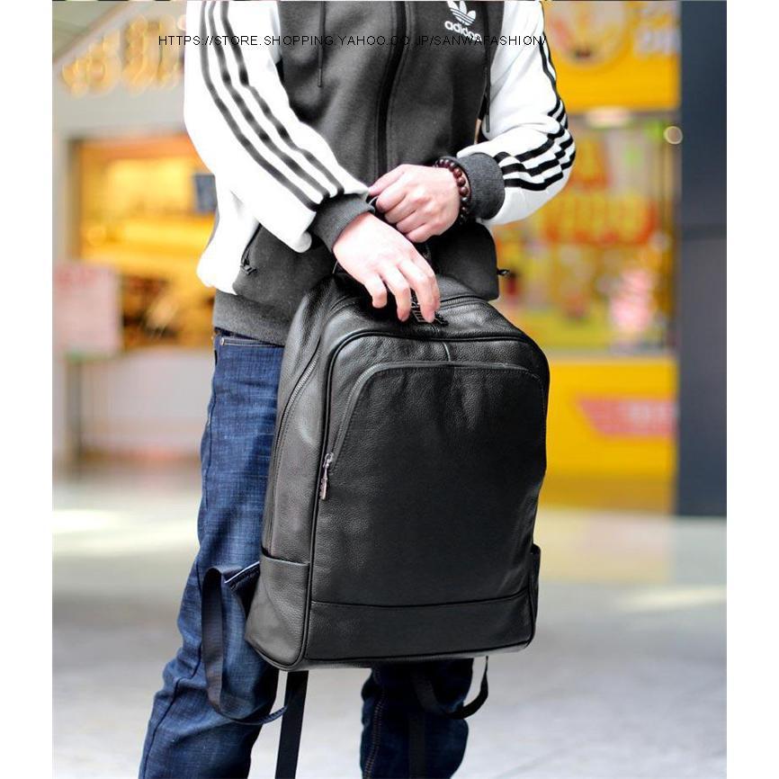  リュック　メンズ　リュックサック 本革　牛革 デイパック　ビジネス　バックパック　レザー　通勤通学　 旅行　出張　アウトドア　自転車鞄　カバン