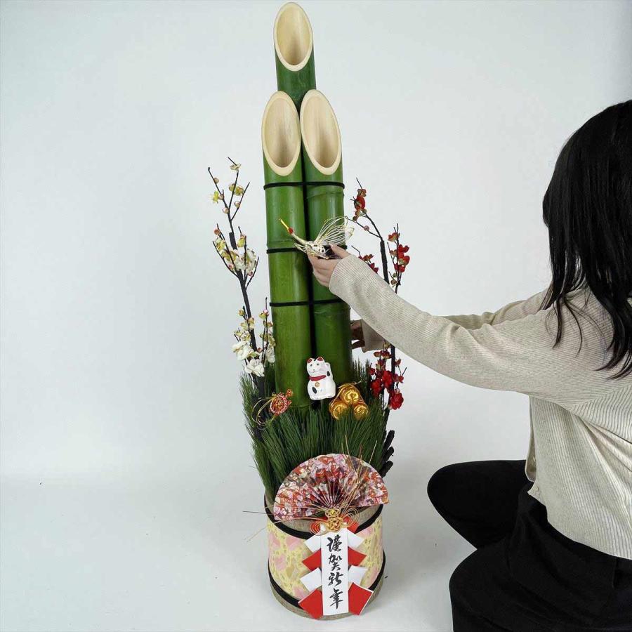 伝統的な門松 竹と松の正月飾り 門松 竹と松の正月飾り 高さ約60cm s086 【数量限定】＜2024年12月23日