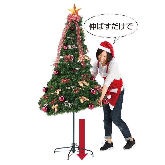 クリスマスツリー ledライト _ポップアップツリー ゴールド 高さ175×幅80cm 1セット_38-20-5-2_8725-9716｜store-express｜02