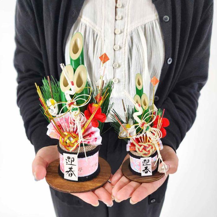 ストア・エキスプレス 門松 正月飾り 造花 門松作り_青竹卓上門松 高さ