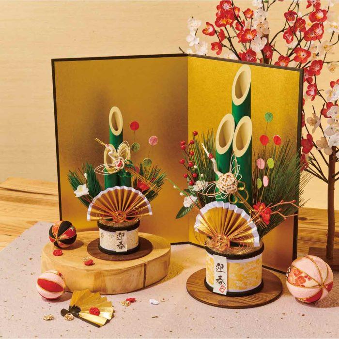 ストア・エキスプレス 門松 正月飾り 造花 門松作り_青竹卓上門松 高さ