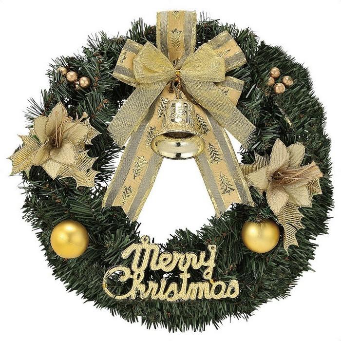 大人のクリスマスリース 約30センチ ※予約用 ストア・エキスプレス リース 玄関 _【直径30cm】オーナメント付き