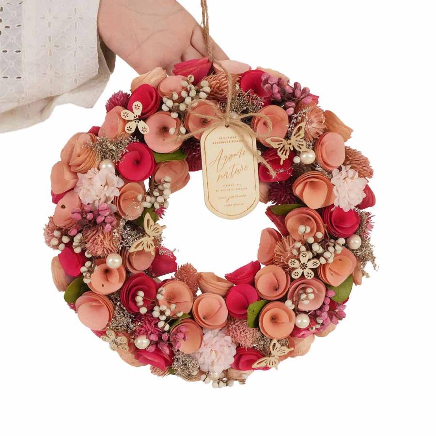 玄関リース（造花） ストア・エキスプレス リース 花 玄関 造花_【直径32cm】母の日