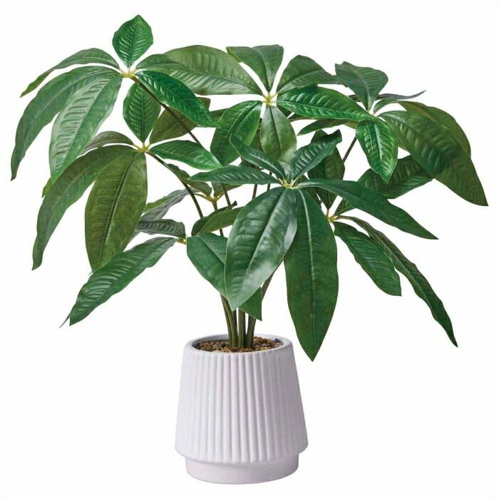 フェイクグリーン 観葉植物 フェイク 人工観葉植物_セラミックポット パキラ  1個_53-22-9-1_8566-110（Yahoo!・ストア・エキスプレス-業務用店舗什器）