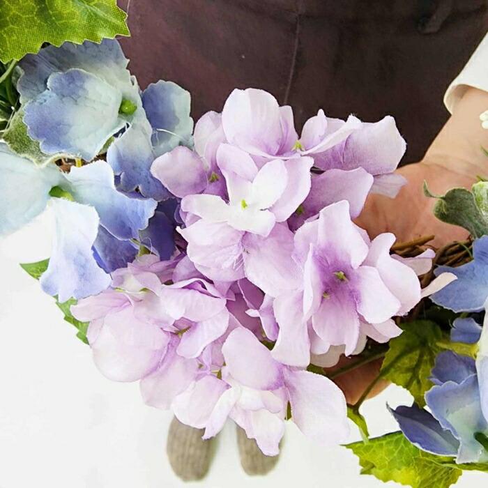 ストア・エキスプレス リース 花 玄関 造花_【直径30cm】あじさい造花