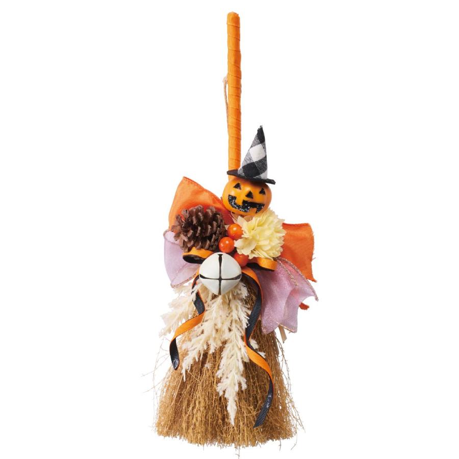 ハロウィン 飾り 装飾 小物_ホウキハンギング 30cm パンプキン 1個_57-19-2-1_8730-5972（Yahoo!・ストア・エキスプレス-業務用店舗什器）