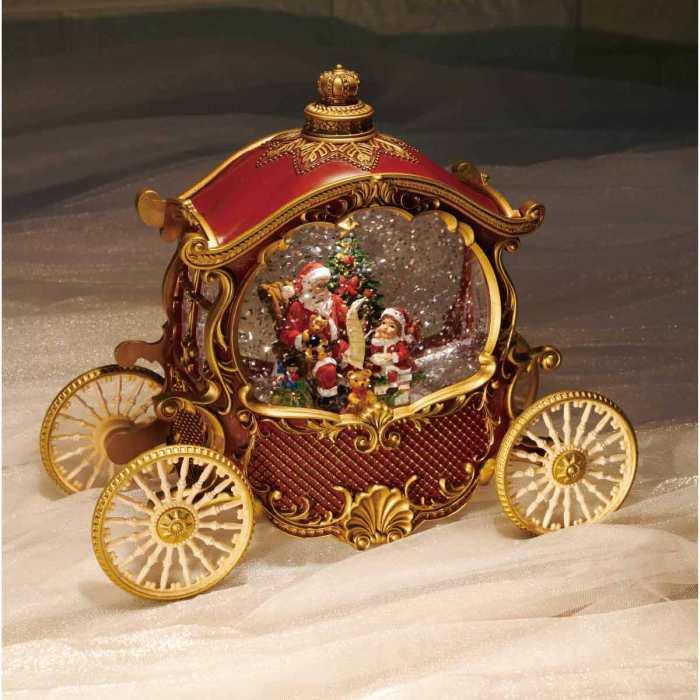 馬車のスノードーム LEDライト内蔵クリスマスツリー 置物 クリスマスプレゼント Amazon.co.jp: Lewondr スノードーム クリスマスオルゴール 馬車