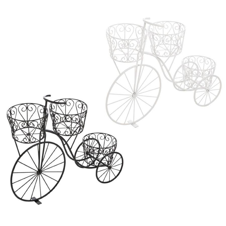 プランターボックス フラワースタンド インテリア おしゃれ_自転車プランタースタンド ブラック 1個_55-13-3-2_8808-204_4