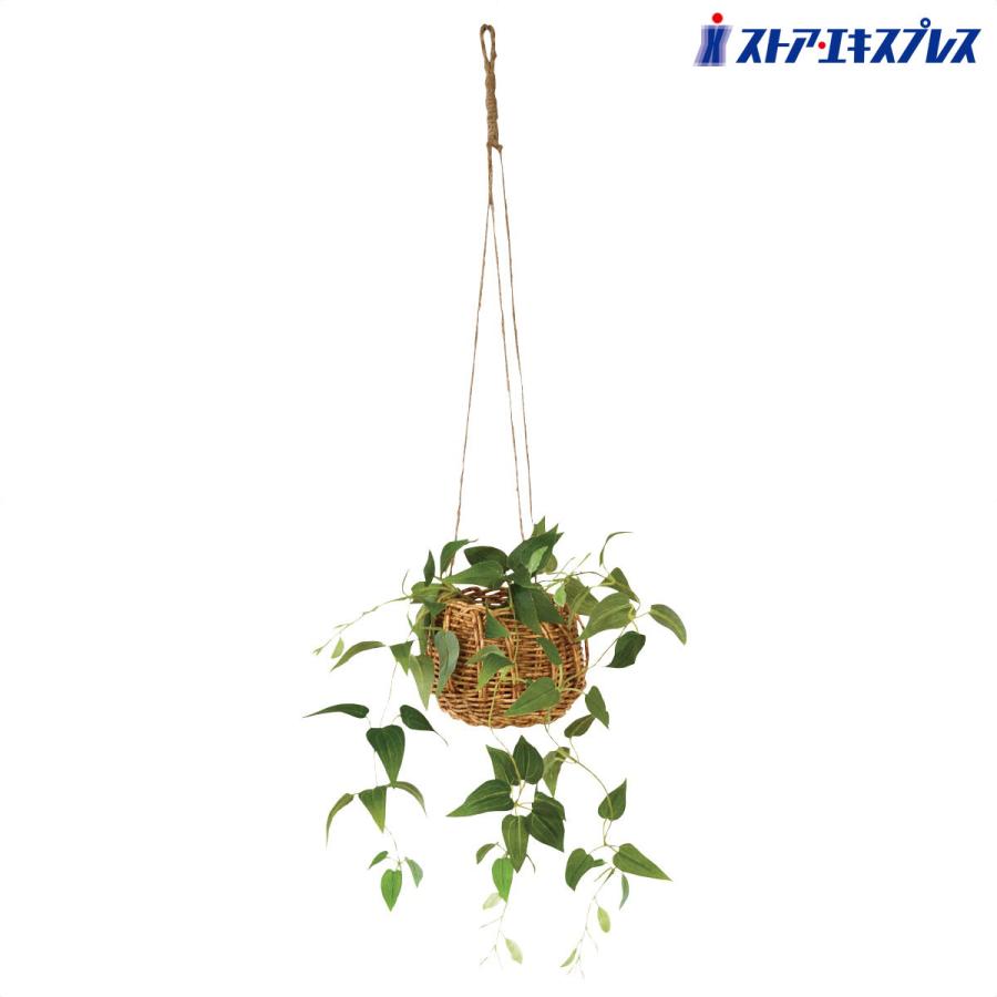 フェイクグリーン 観葉植物 フェイク 人工観葉植物_ハンギンググリーンバスケット クレマチス 1個_61-819-90-2_8188-354（Yahoo!・ストア・エキスプレス-業務用店舗什器）