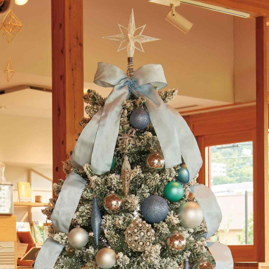 クリスマスツリー ledライト 北欧_クリスマスツリーセット ブルー 高さ