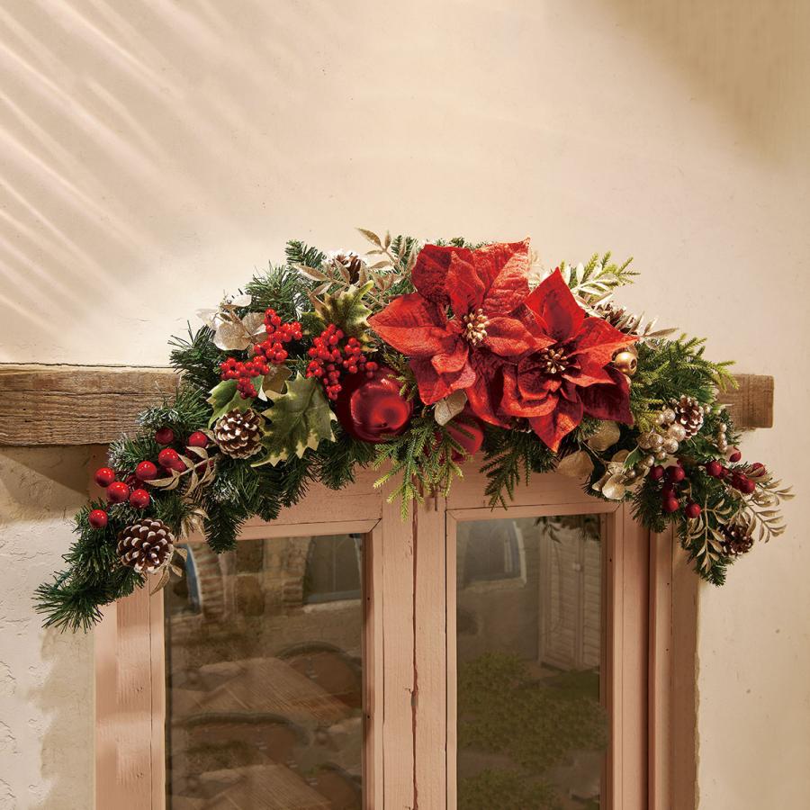 ストア・エキスプレス ガーランド おしゃれ 飾り 装飾_ポインセチア