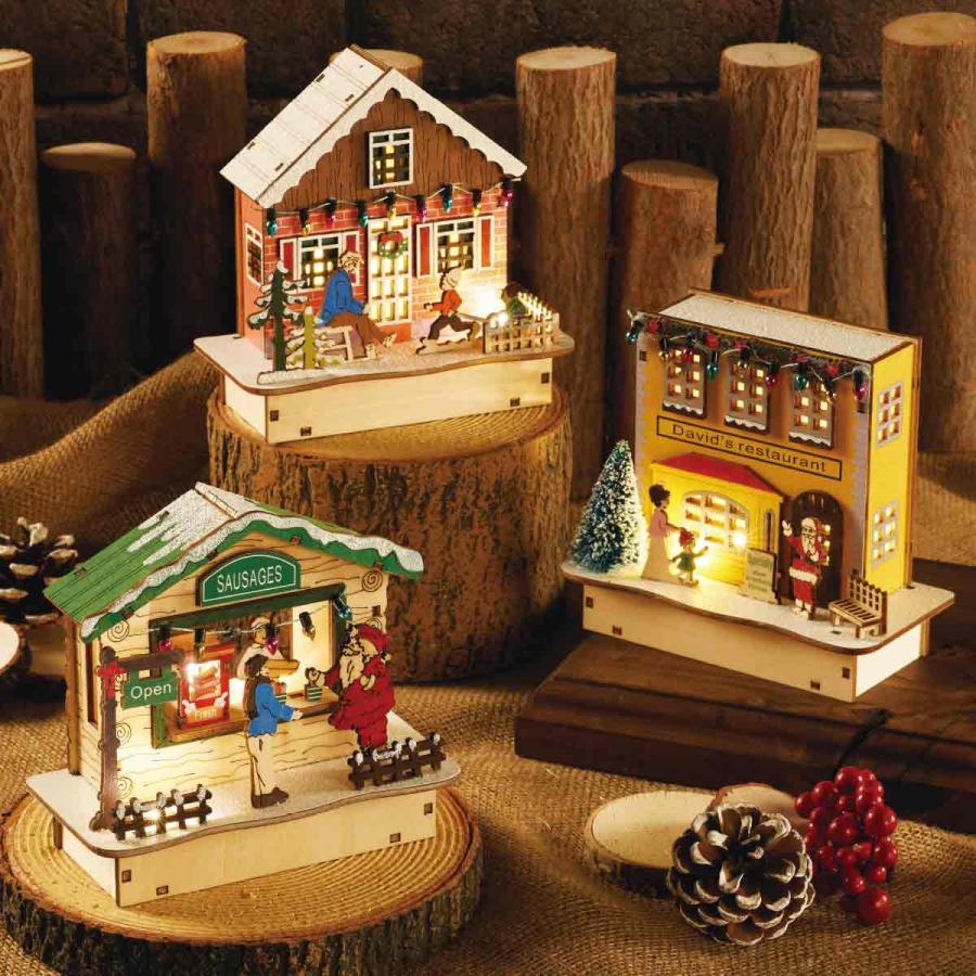 ストア・エキスプレス クリスマス 飾り 飾り付け 装飾_LEDウッドハウス