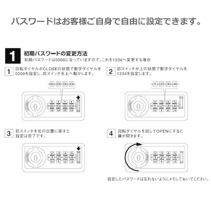 スチール製ダイヤル錠ロッカー 1人用 ホワイト_61-755-81-1_6282-21｜store-express｜03