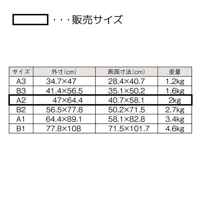 ポスターパネル ポスターフレーム 額縁 フレーム_フロントオープンパネル A2 シルバー 1枚_61-220-10-3_7660-30_7