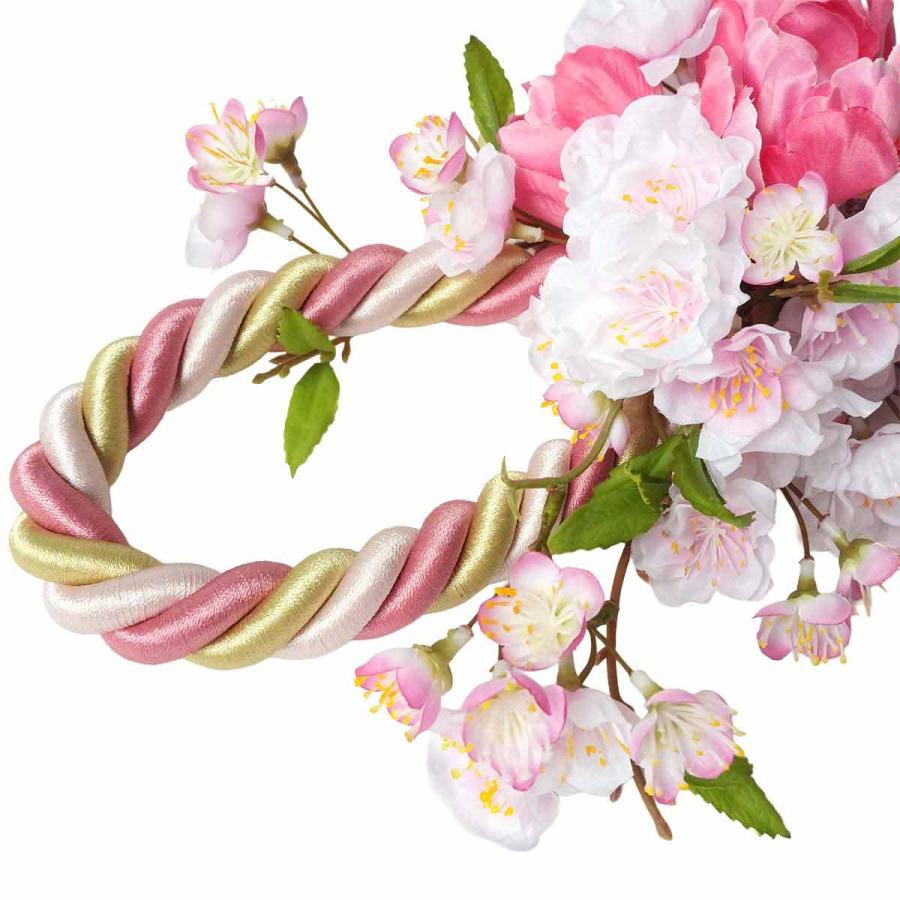 ストア・エキスプレス リース 花 玄関 造花_桜タッセル造花リース 長さ