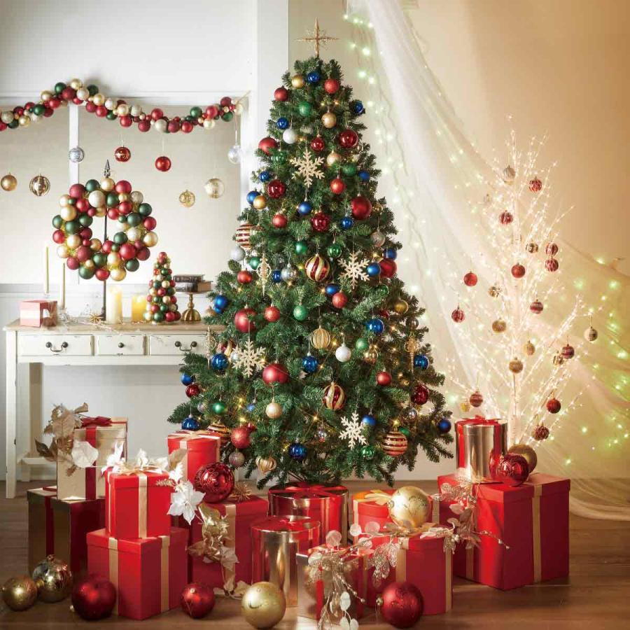 クリスマスツリー 240cm ledライト 北欧_クリスマスツリーセット