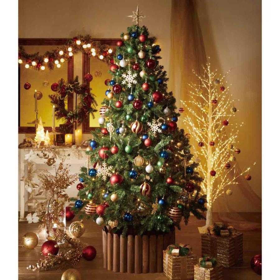クリスマスツリー 240cm ledライト 北欧_クリスマスツリーセット