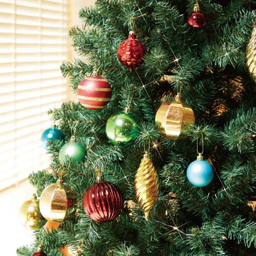 クリスマスツリー 240cm ledライト 北欧_ウッドポットクリスマスツリーセット カラフル 高さ240cm 1セット_58-13-3-4_8162-2666_5