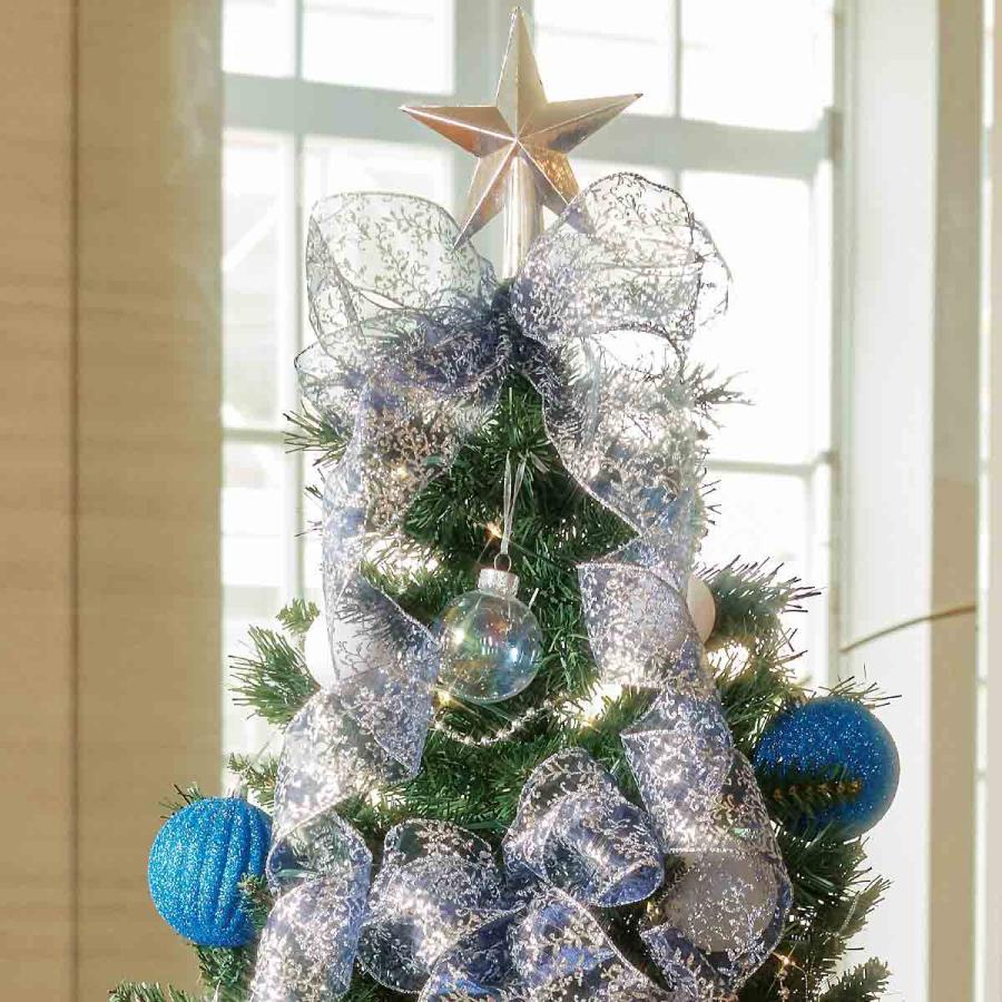 LEDライト付きクリスマスツリー150cm クリスマスツリー 150cm ledライト 北欧_ウッドポットクリスマスツリー