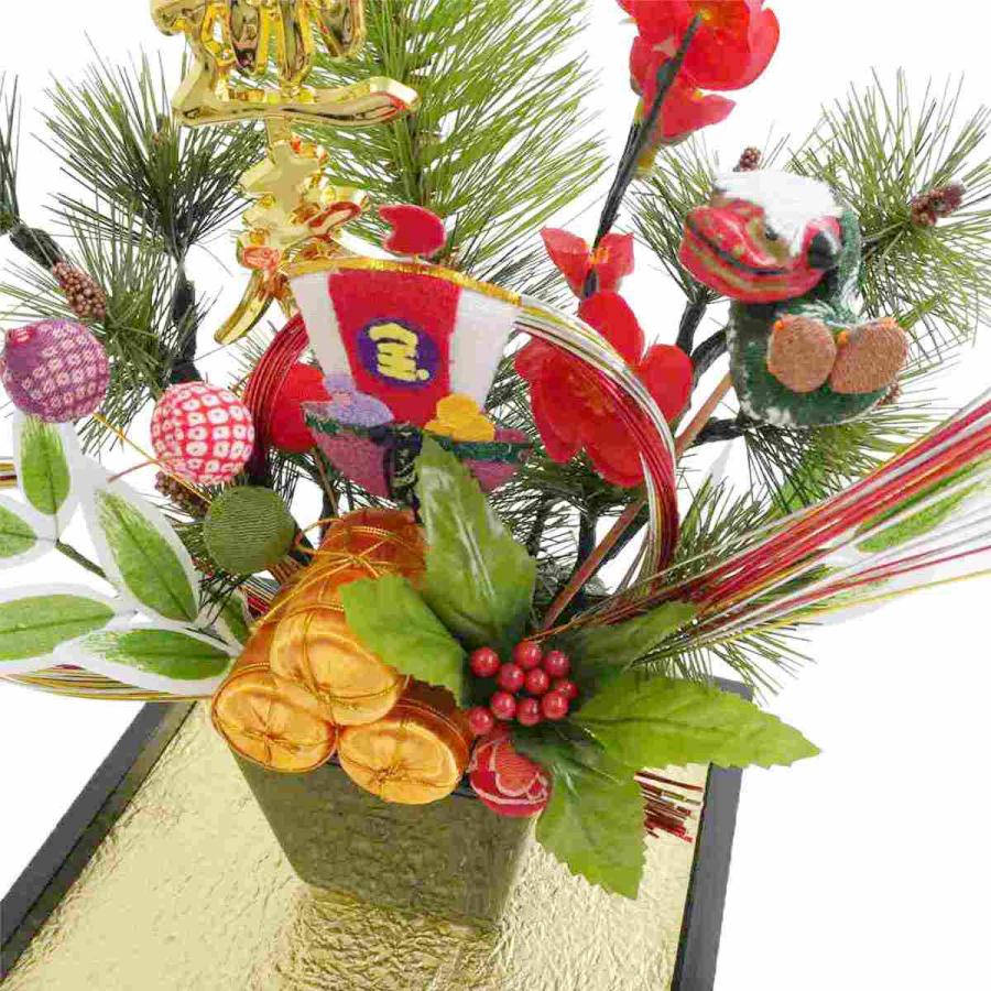 正月飾り 玄関 置物_正月飾り (台座付き) 俵 1個_58-182-5-1_7892-5374