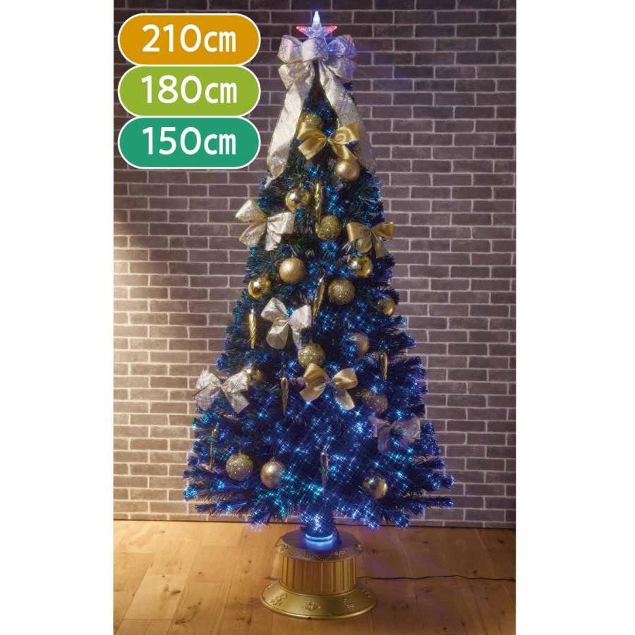 クリスマスツリー 150cm ledライト 北欧_デコレーションファイバー