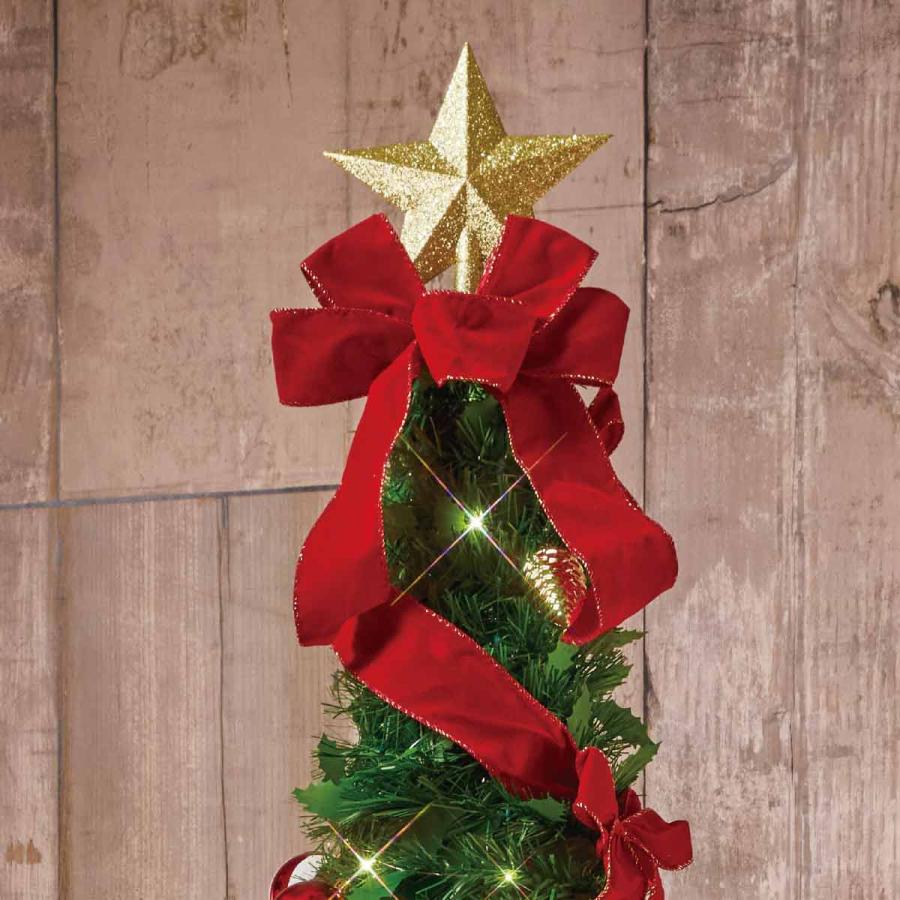 クリスマスツリー 180cm ledライト 北欧_ライト付きポップアップ