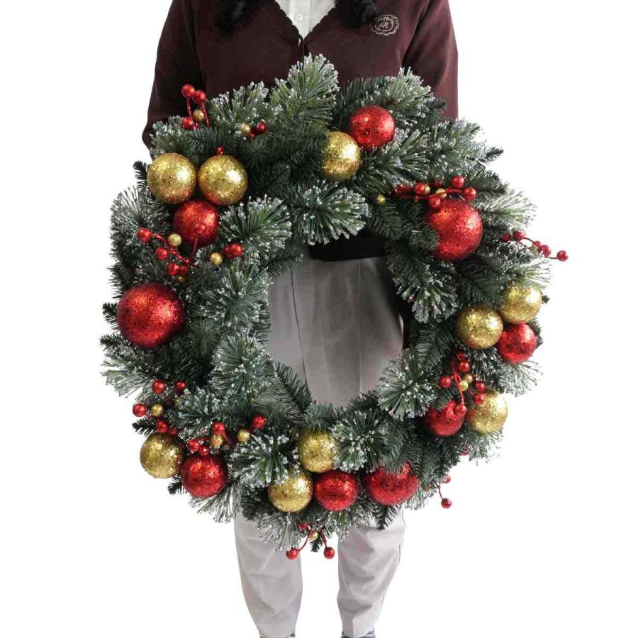 クリスマスリース おしゃれ 玄関 おしゃれ_【直径60cm】デコレーションクリスマスリース 1個_58-47-1-1_8185-5546 ...