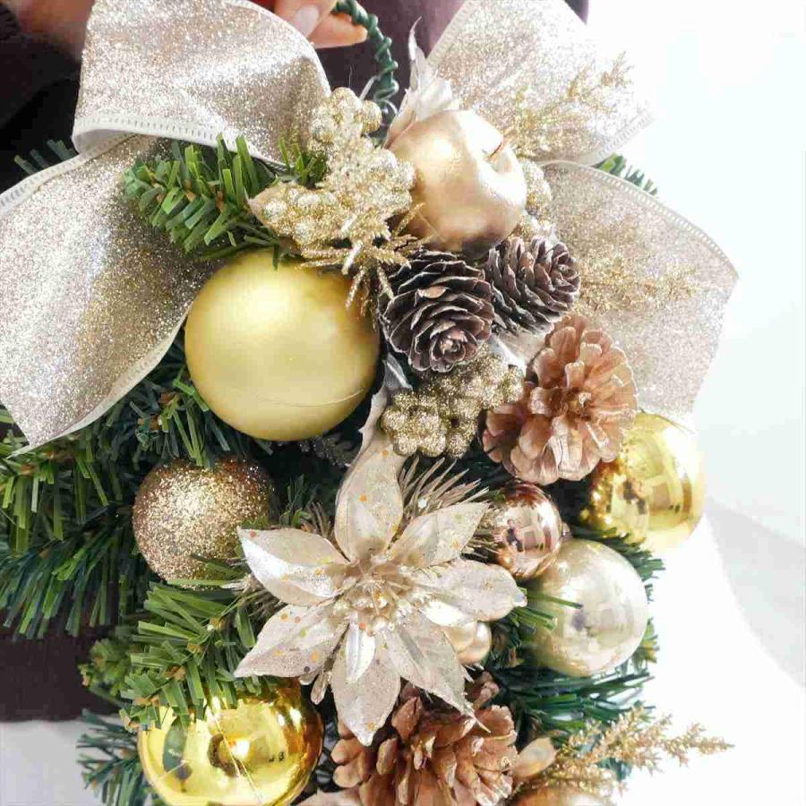 クリスマスリース おしゃれ 玄関 おしゃれ_ラグジュアリースワッグ