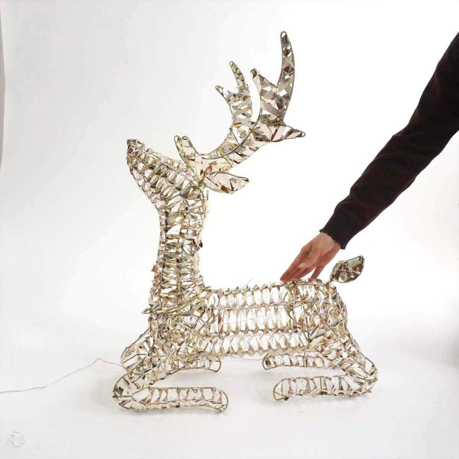 イルミネーション 屋外 led おしゃれ_LEDホログラムリボン トナカイ