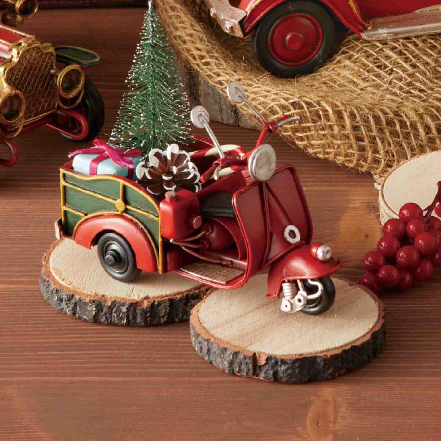 クリスマス 飾り 飾り付け 装飾_ティンクリスマスカー レッドバイク 1
