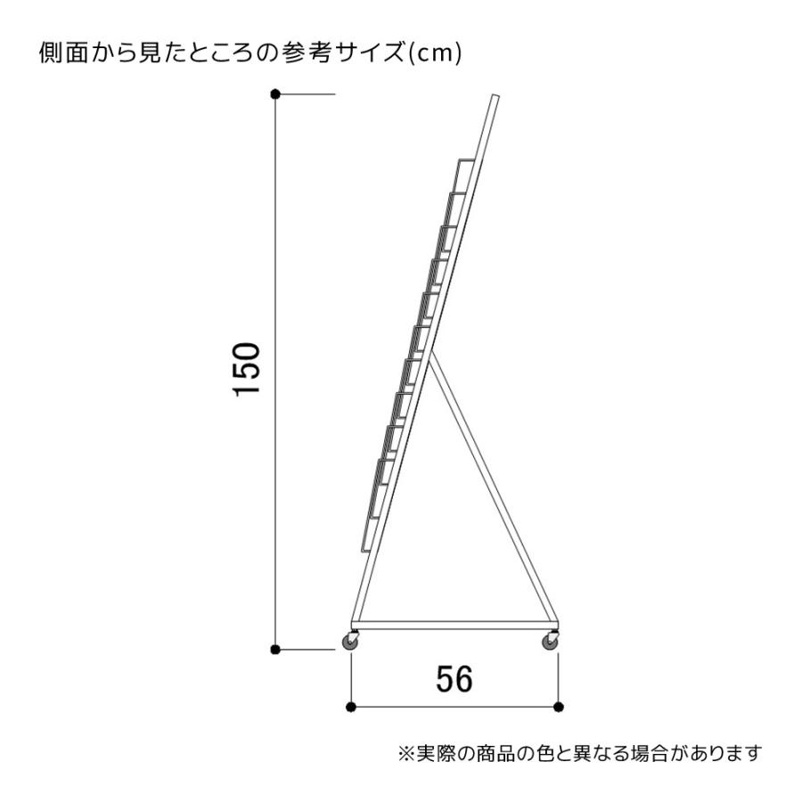カタログスタンド パンフレットスタンド マガジンラック a4_カタログスタンド A4 10段 4列 1台_61-799-81-2_6908-274の画像