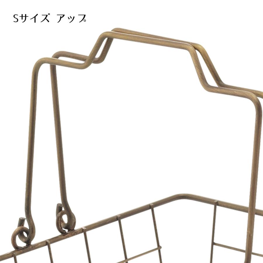 カゴ　アンティーク調　ワイヤー　籠　バスケット 楽天市場】【S・M・L3個セット】バスケット 収納カゴ スクエア