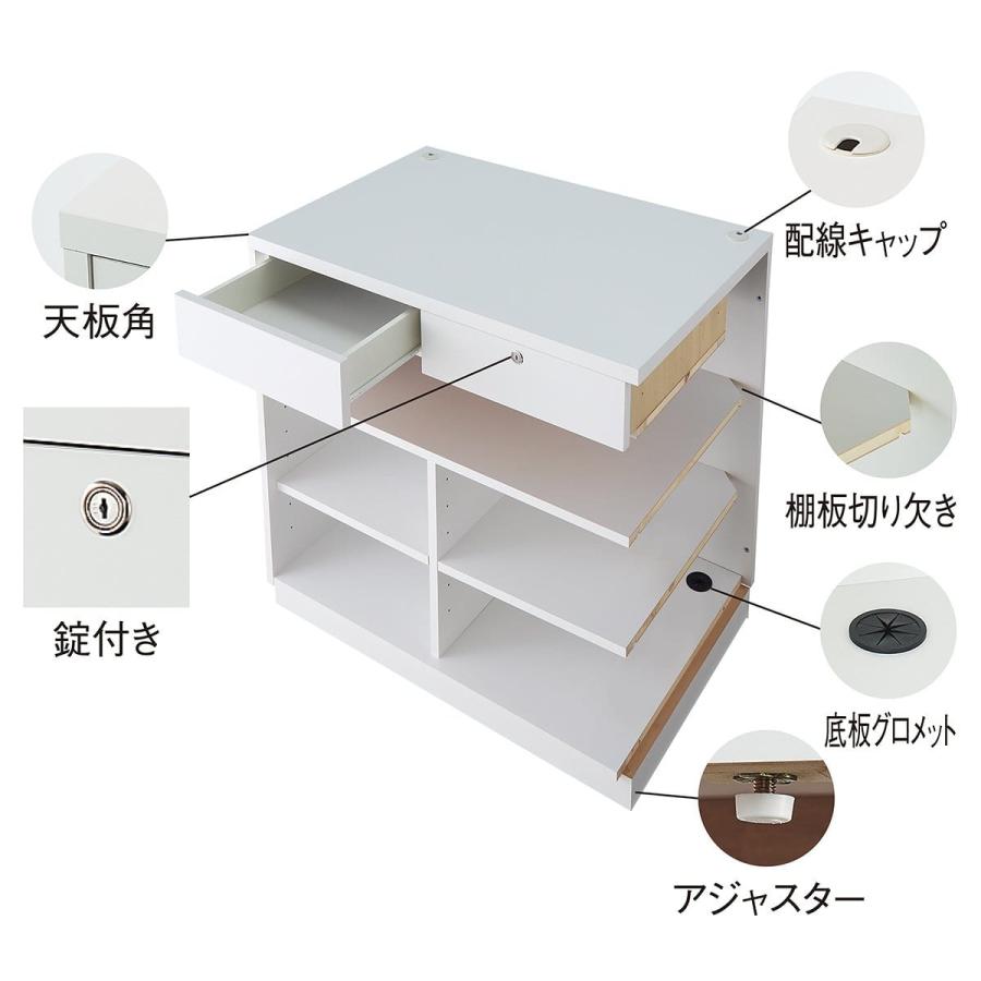ストア・エキスプレス 木製カウンター 幅120×高さ90cm ホワイト 1台_61