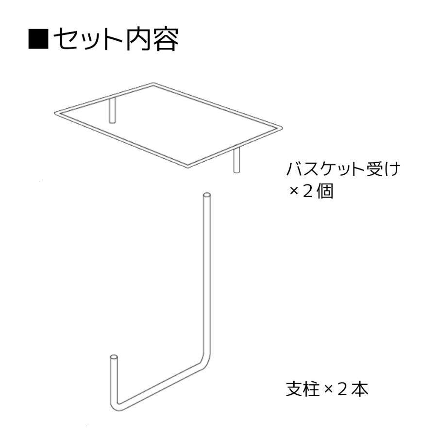 ストア・エキスプレス PP製角型バスケット用スタンド 2段 1台_61-655