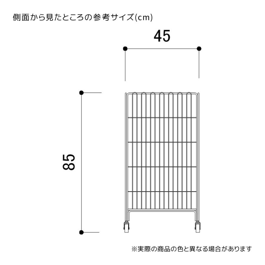 ワゴン バスケットワゴン 販売台 陳列台_ワイヤーワゴン 白 幅45×奥行45cm 1台_61-753-25-2_2330-1645_6