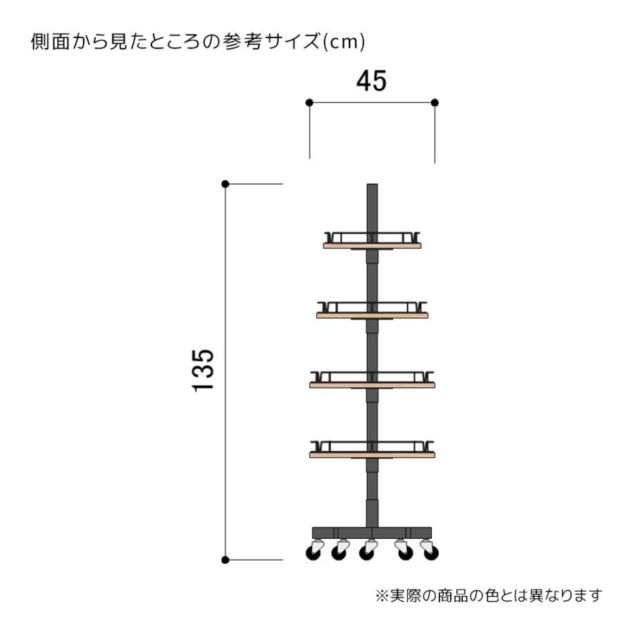 什器セットA(ブラウン) ストア・エキスプレス ラウンドタワー什器 4段 直径75cm 5237