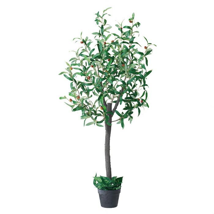 フェイクグリーン 観葉植物 フェイク 人工観葉植物_オリーブ 人工樹木 H150cm 1台_61-655-55-3_8724-3019