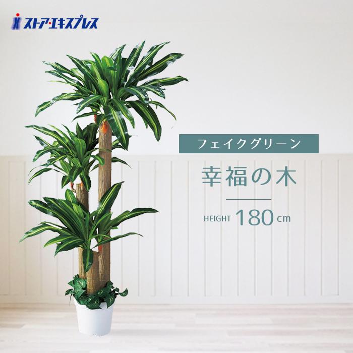 人工観葉植物 大型 フェイクグリーン 光触媒 観葉植物　幸福の木1.8m ストア・エキスプレス フェイクグリーン 観葉植物 フェイク 人工
