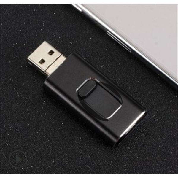 USBメモリー 64gb iPhone iPad 対応 USB2.0 4in1 フラッシュドライブ