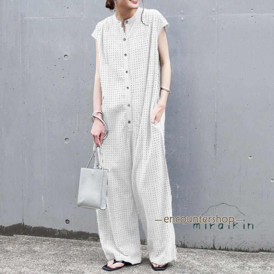 サロペット レディース 40代 30代 20代 オールインワン コーデ パンツ ボトムス 春 夏 綿 コットン 黒 着痩せ 通勤通学 20代30代40代50代 ゆったり カジュアル | ブランド登録なし | 02