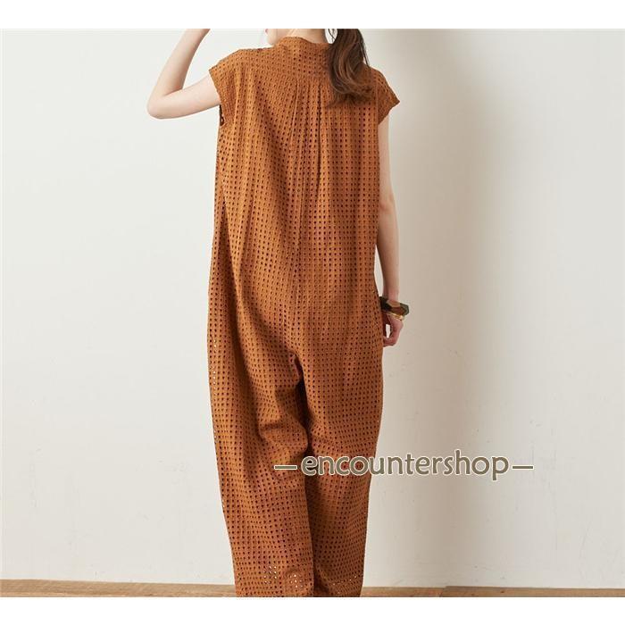 サロペット レディース 40代 30代 20代 オールインワン コーデ パンツ ボトムス 春 夏 綿 コットン 黒 着痩せ 通勤通学 20代30代40代50代 ゆったり カジュアル | ブランド登録なし | 05