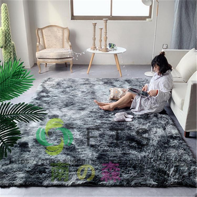 ラグマット シャギーラグ グレー おしゃれ 200x200㎝ カーペット グレーシャギーラグ 200x200
