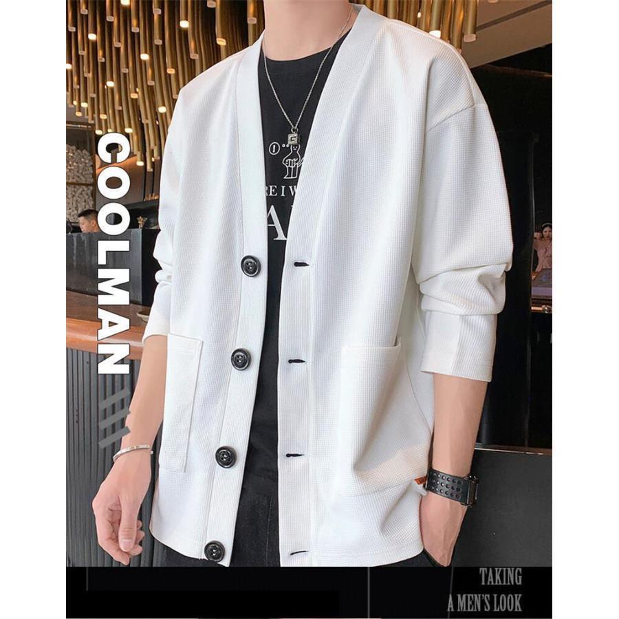 カーディガン メンズ テーラードジャケット ビジネスジャケット 春 秋