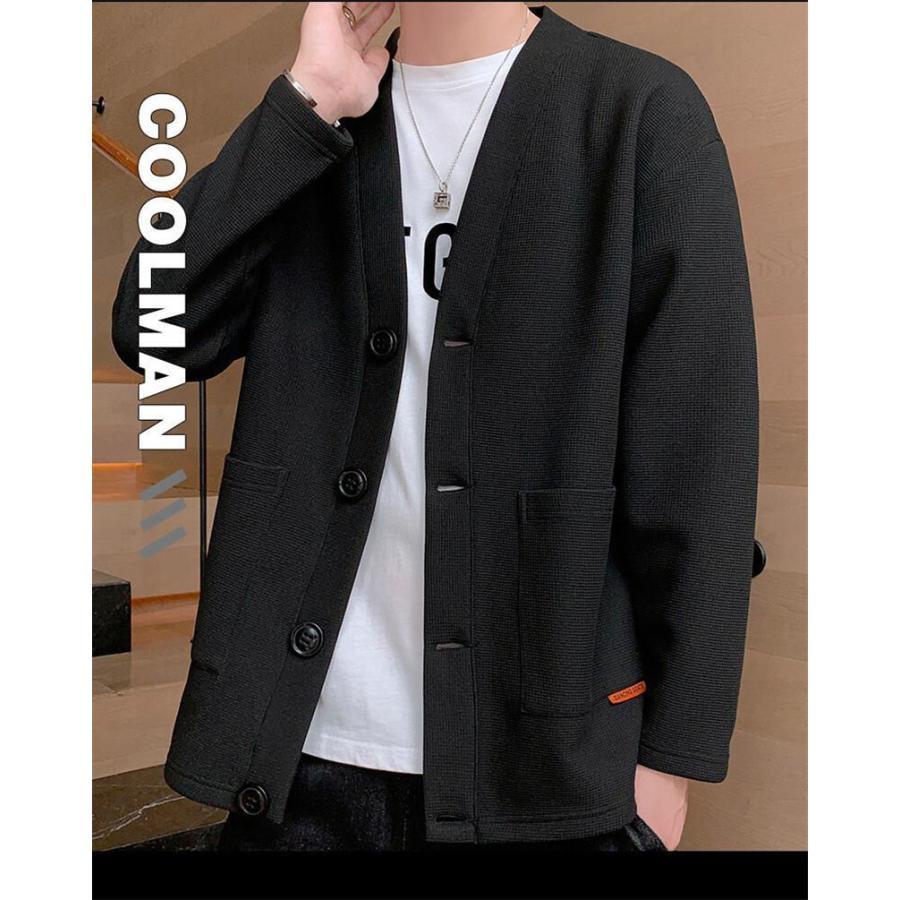 カーディガン メンズ テーラードジャケット ビジネスジャケット 春 秋