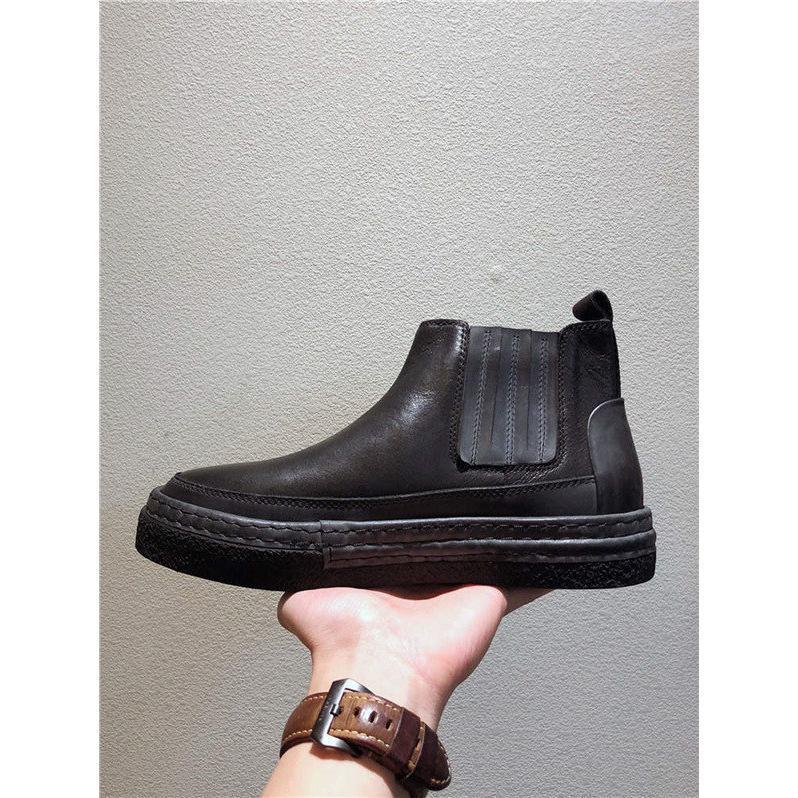 牛革 ショートブーツ メンズ サイドゴアブーツ エンジニア 紳士靴