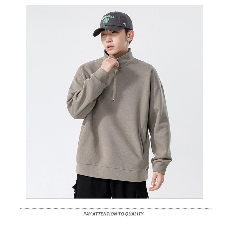 ゴルフウェア メンズ ポロシャツ ゴルフシャツ ハーフジップ プルオーバー トレーナー ハイネック シンプル ゆったり 防寒 通学 通勤 春 秋冬 | ブランド登録なし | 10