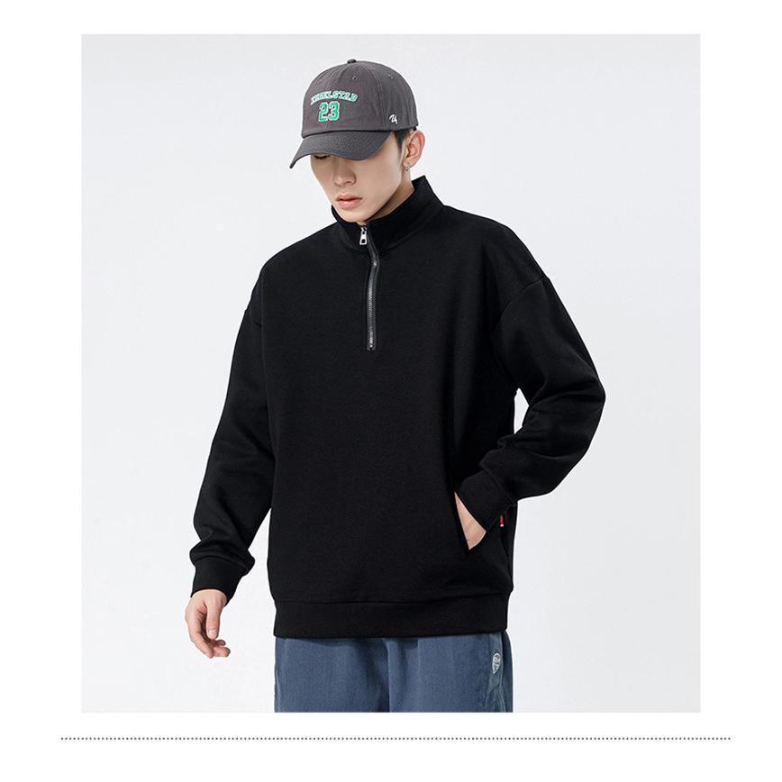 ゴルフウェア メンズ ポロシャツ ゴルフシャツ ハーフジップ プルオーバー トレーナー ハイネック シンプル ゆったり 防寒 通学 通勤 春 秋冬 | ブランド登録なし | 17